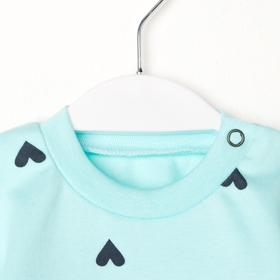 

Боди детское, цвет бирюзовый, рост 80 см