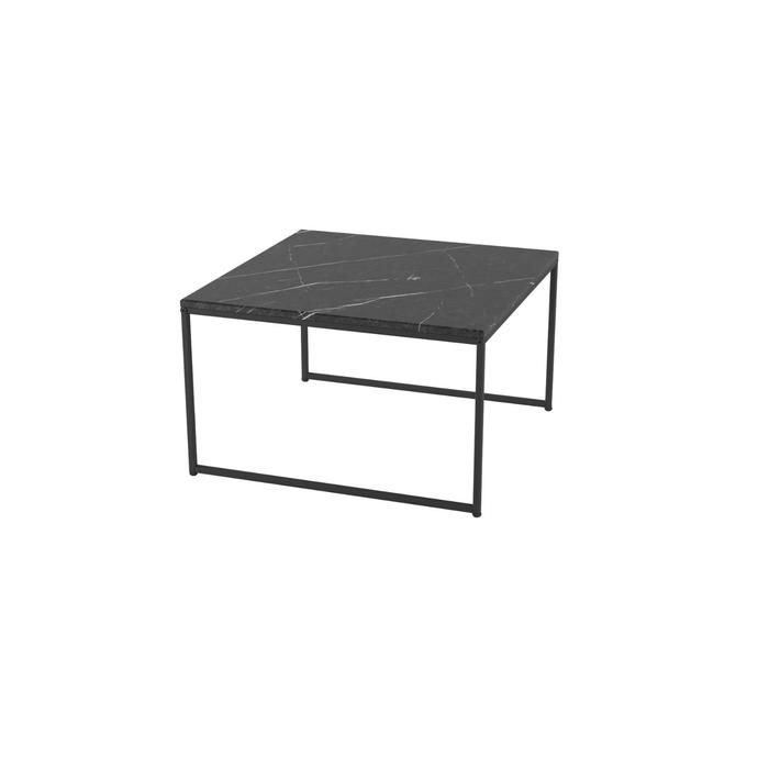 Стол журнальный «Овер», 670 × 670 × 400 мм, металл, МДФ, цвет чёрный мрамор стол журнальный овер 670 × 670 × 400 мм металл мдф цвет чёрный мрамор