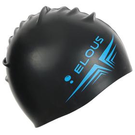 

Шапочка для плавания Elous, EL010, силиконовая, Россия, цвет чёрный