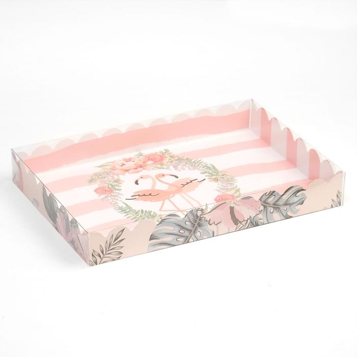 

Коробочка для печенья с PVC крышкой "Парочка", 22 х 15 х 3 см