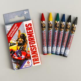 Восковые карандаши Transformers, набор 6 цветов Ош