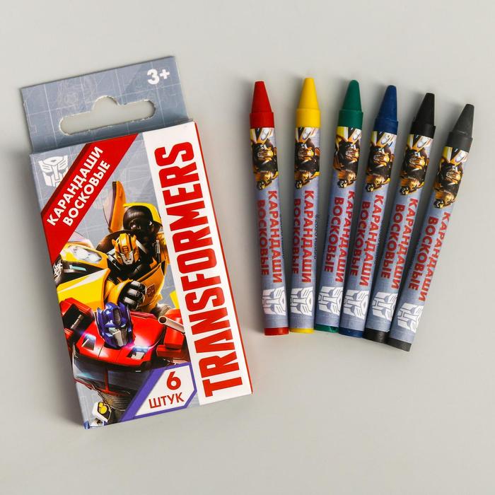 фото Восковые карандаши transformers, набор 6 цветов hasbro