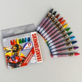 Восковые карандаши Transformers, набор 12 цветов
