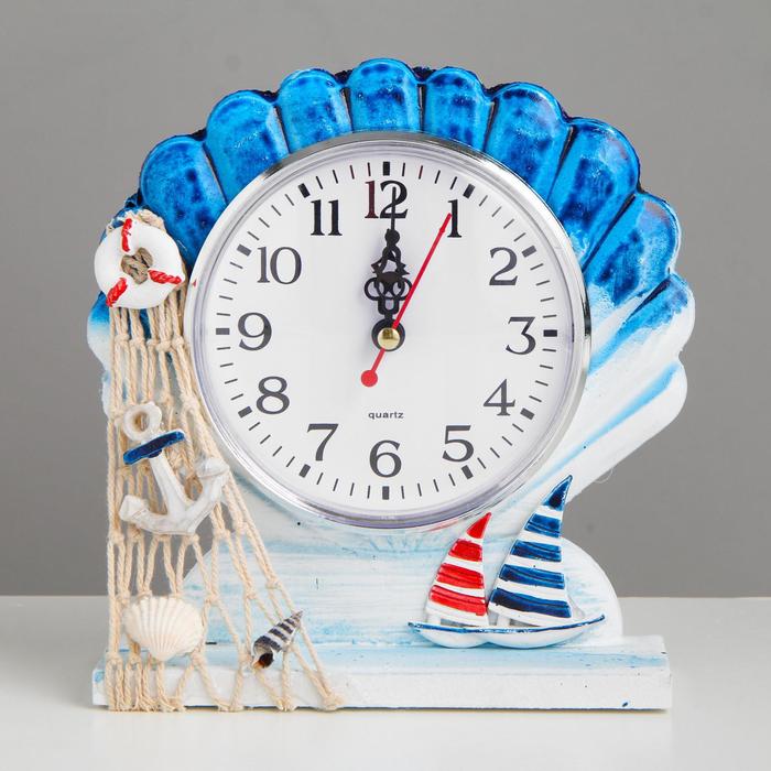 

Часы настольные "Морские истории", дискретный ход, d=11 см, 17.5 х 4.5 х 16 см