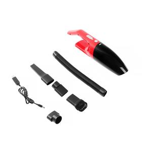 

Пылесос автомобильный CARTAGE, беспроводной, 5 насадок, 120 Вт, 12 В, красный