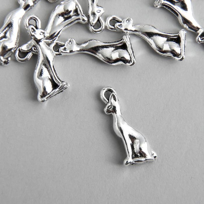 Декор для творчества металл Сфинкс серебро 2х0,8 см