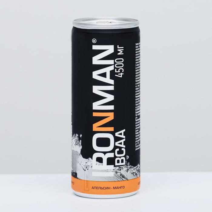 фото Напиток безалкогольный ironman bcaa 4500 мг, апельсин-манго, 250 мл