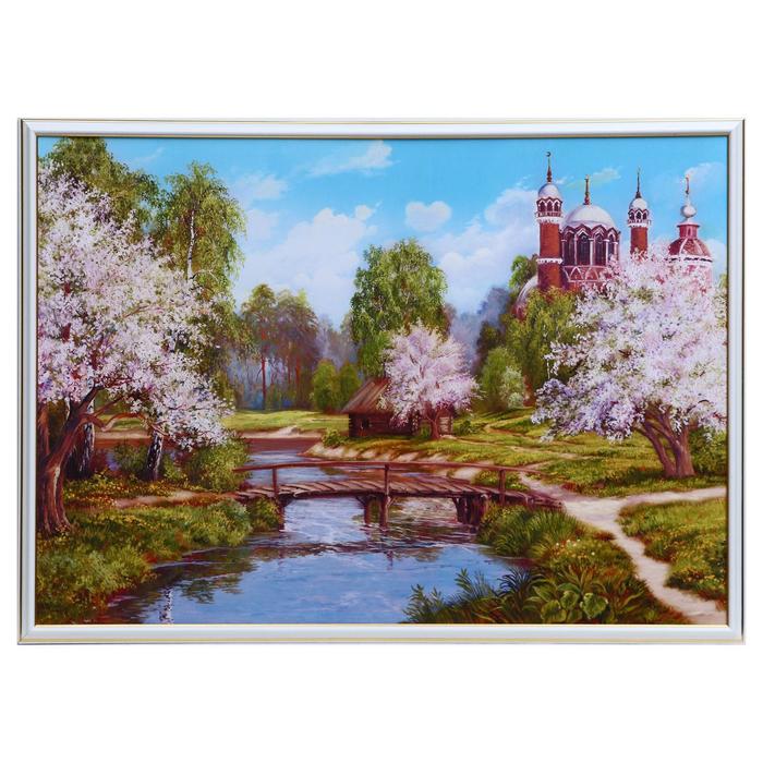 

Картина "Яблони у храма" 50х70(53х73) см