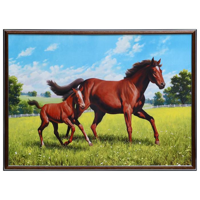 

Картина "Лошадь с жеребёнком" 50х70(53х73) см