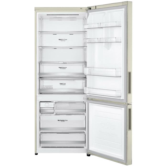 Холодильник LG GC-B569PECZ, двухкамерный, класс А++, 500 л, No Frost, инвертор, бежевый