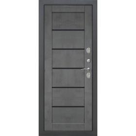 

Дверь входная 11 см ISOTERMA Букле черный Бетон Серый Царга 2050x860 (левая)