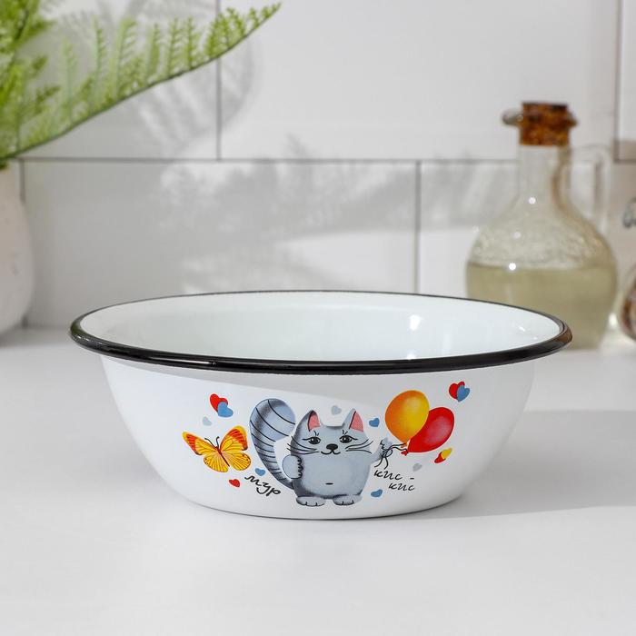 

Набор посуды «Кис-Кис», 4 предмета: кастрюля 1,5 л, ковш 1 л, кружка 250 мл, миска 800 мл, индукция, цвет белый