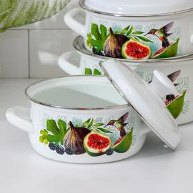 

Набор посуды 4 пр "Инжир": Кастрюли 1,5 л, 2 л, 3 л Чайник 3л