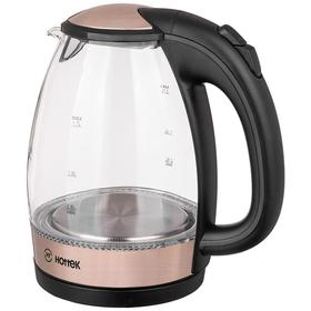 

Чайник электрический HOTTEK HT-960-015, стекло, 1.7 л, 2200 Вт, подсветка, серый