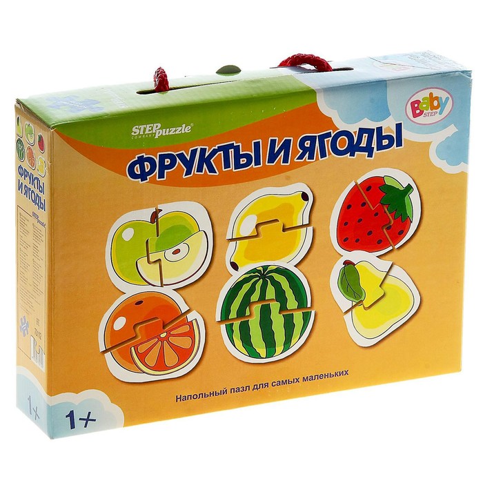 Напольный пазл-мозаика «Фрукты и ягоды» (Baby Step) (малые)