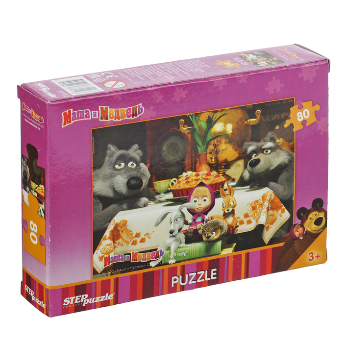 Пазлы "Маша и Медведь", 80 элементов, МИКС