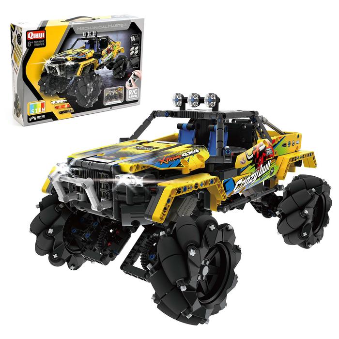 

Конструктор радиоуправляемый «Джип», на роликовых колесах, 1030 деталей