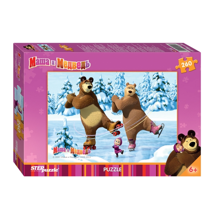 Пазлы "Маша и Медведь", 260 элементов