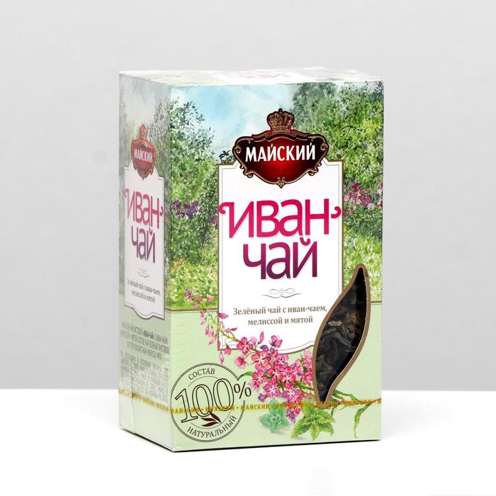 Чай «Майский» Иван-чай с зеленым чаем, мелиссой и мятой, 75 г
