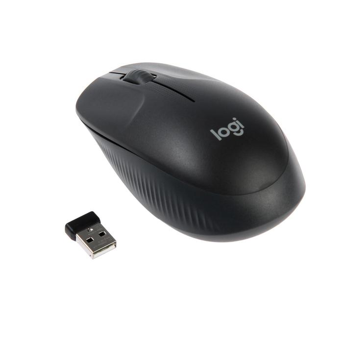 Мышь Logitech M190, беспроводная, оптическая, 1000 dpi, 2.4 ГГц, 1 x AA, USB, черная