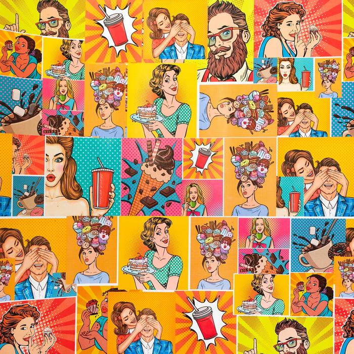 

Бумага глянцевая "Pop-art", 0,5 х 0,7 м