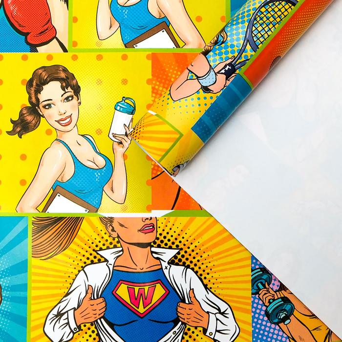 

Бумага глянцевая "Pop-art спортивный", 0,5 х 0,7 м