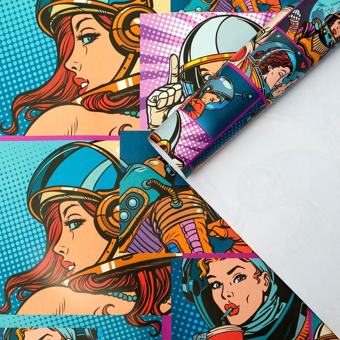 

Бумага глянцевая "Pop-art космос", 0,5 х 0,7 м