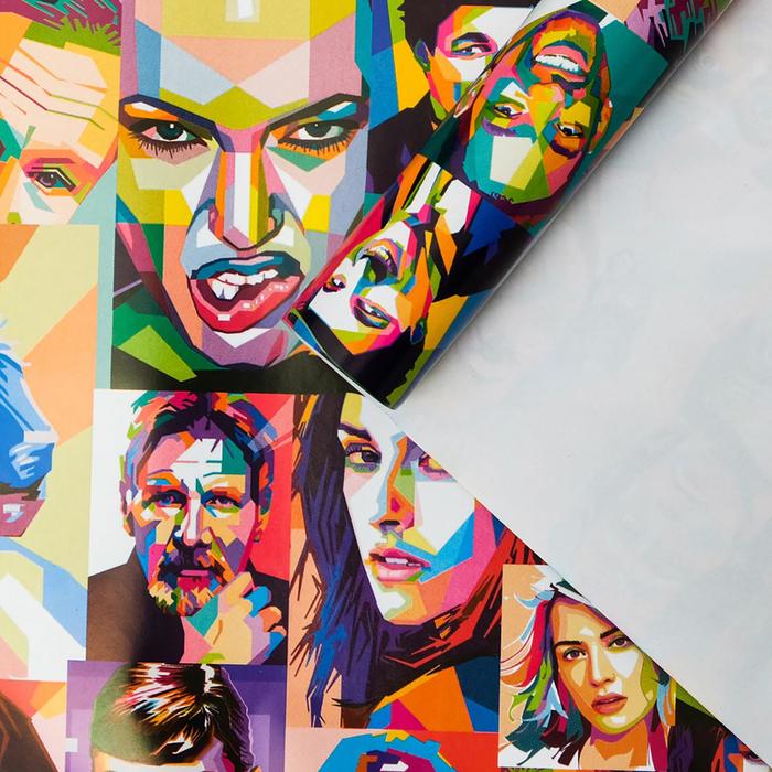 

Бумага глянцевая "Pop-art актеры", 0,5 х 0,7 м