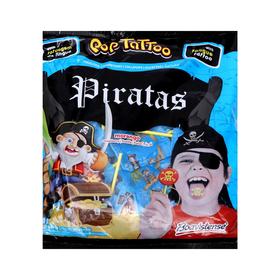 

Карамель леденцовая на палочке Piratas со вкусом клубники+тату на язык, пираты, 8 г