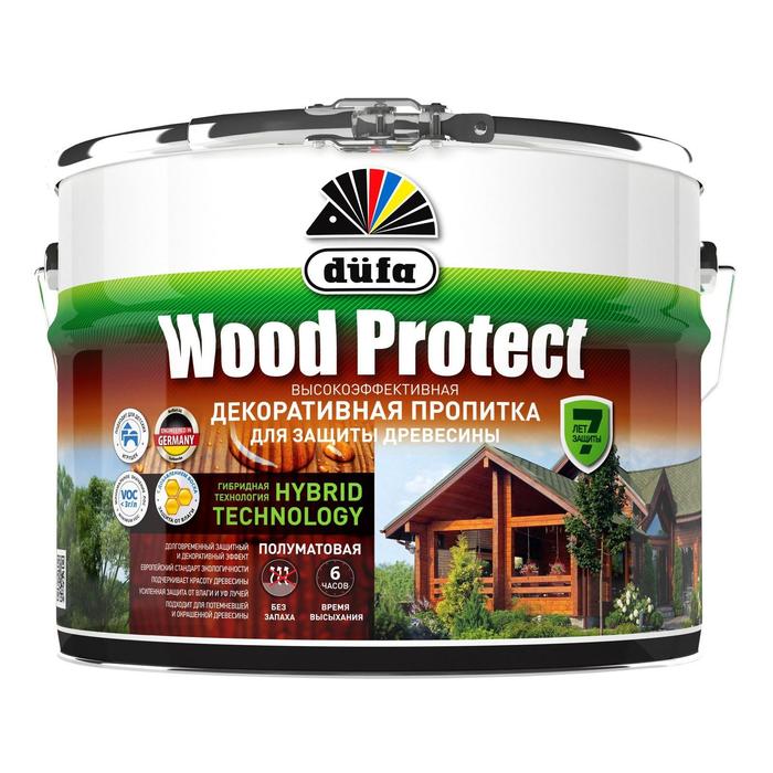 фото Пропитка düfa для защиты древесины wood protect, орех, полуматовая, 2,5л
