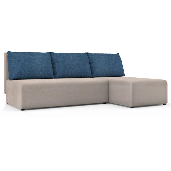 

Угловой диван «Алиса», еврокнижка, рогожка, цвет savana plus ivory / savana plus denim