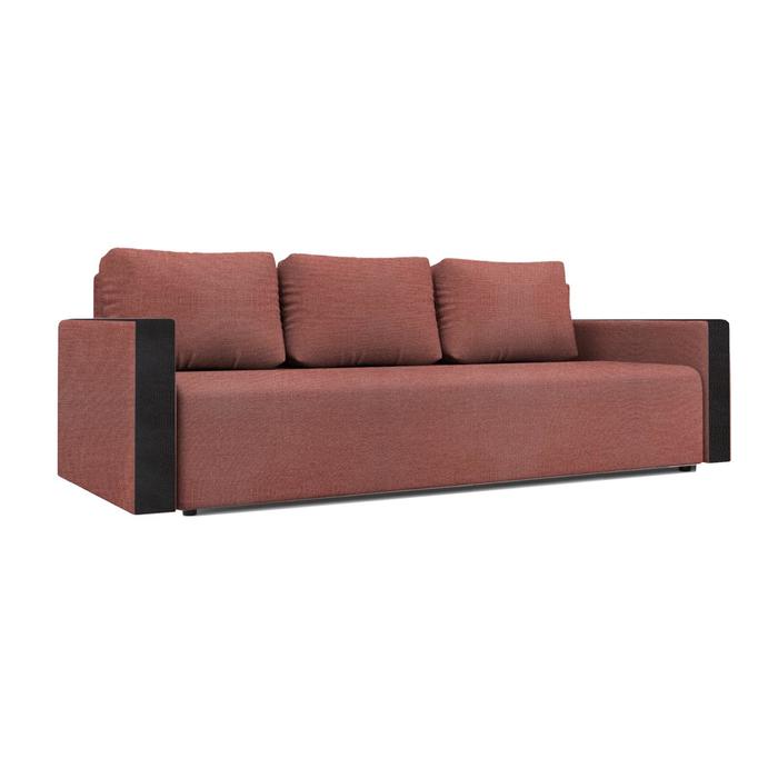 

Диван «Алиса 4», еврокнижка, рогожка, цвет savana plus coral / мarvel dark brown