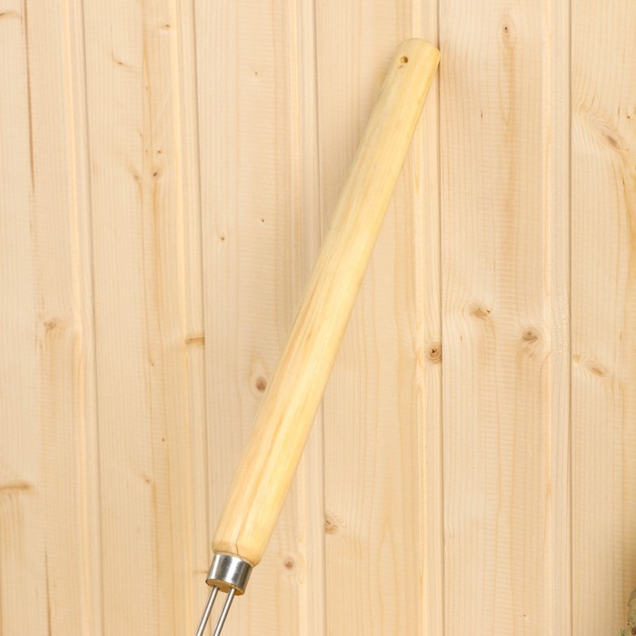 Ковш для бани металлический, 0.7л, 58 см, с деревянной ручкой