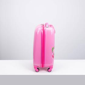 

Чемодан малый 16", отдел на молнии, 4 колеса, цвет розовый