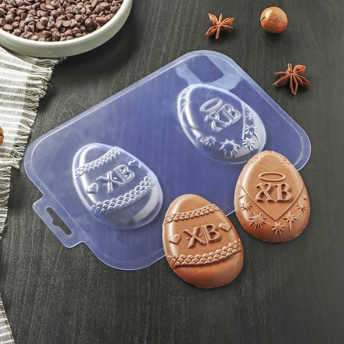 Форма для шоколада и конфет пластиковая «ХВ Дуэт», цвет прозрачный пластиковая форма яйцо хв