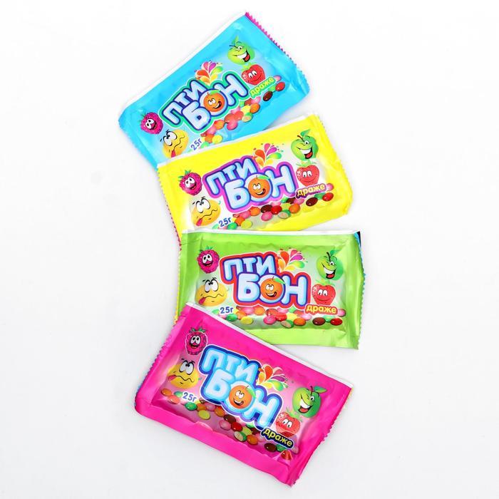 Драже Пти Бон с белой начинкой во фруктовой глазури 25 г 15₽