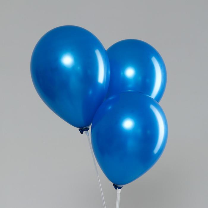 фото Шар латексный 12", перламутровый, набор 100 шт, цвет синий neotex co
