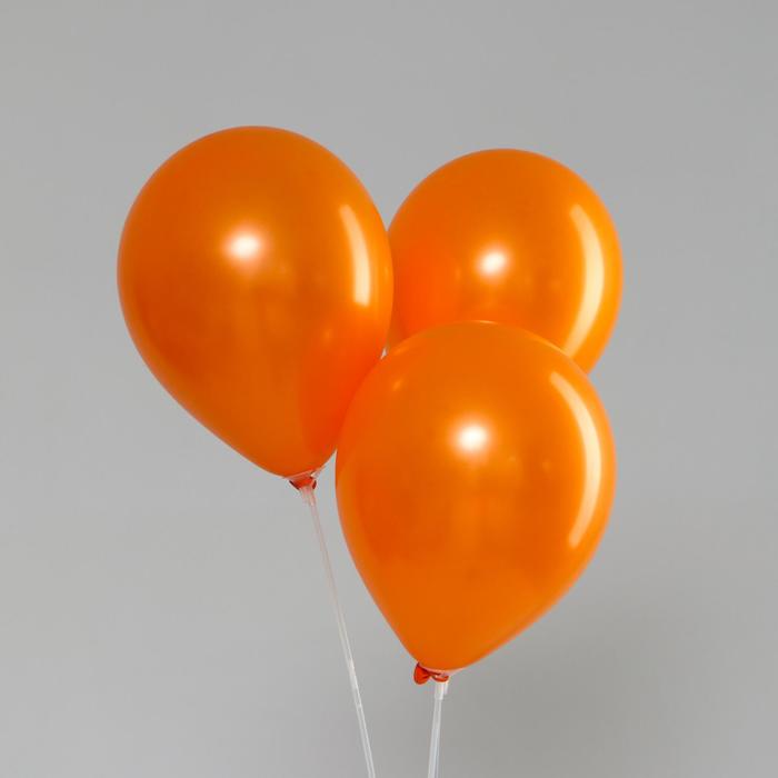 фото Шар латексный 12", перламутровый, набор 100 шт, цвет оранжевый neotex co