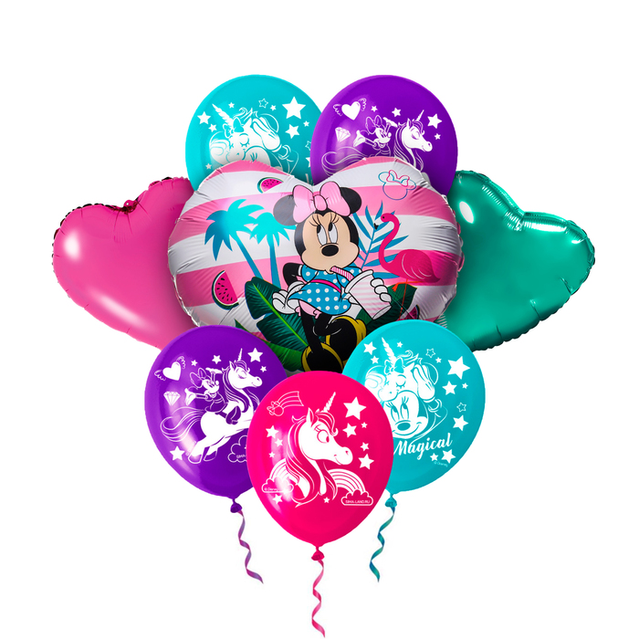 Воздушные шары, набор Минни. Минни Маус воздушные шары цветные единорог 12 дюйм набор 5 шт минни маус