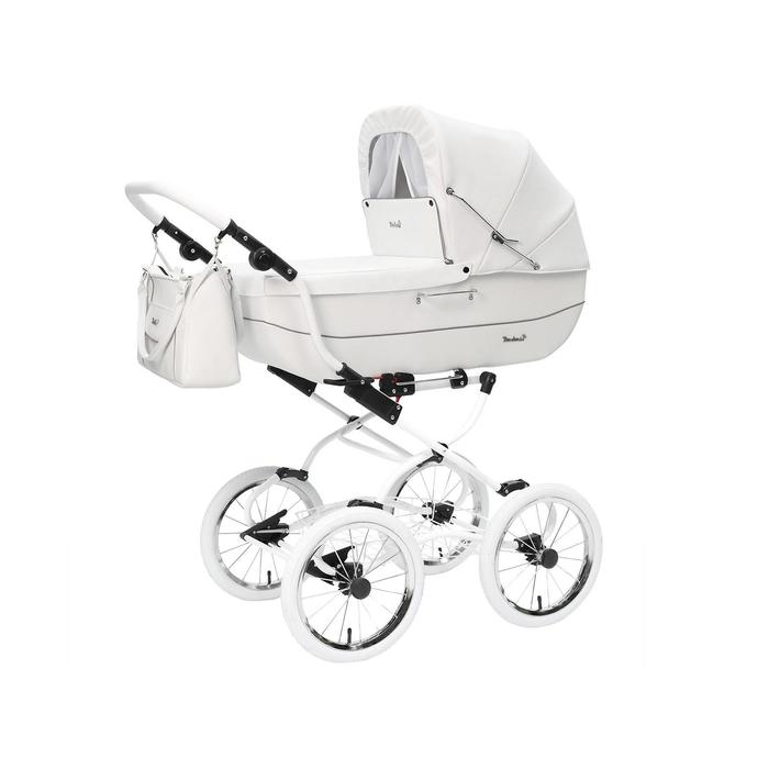 Коляска Vintage, 2 в 1, цвет белый