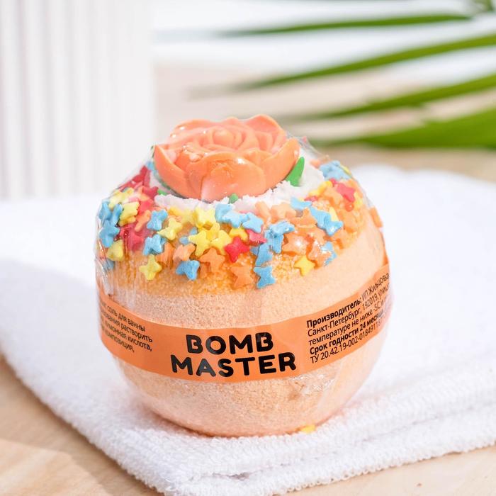 Бомбочка для ванн Bomb Master «Розочка» оранжевая, 130 г