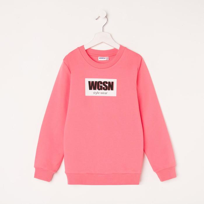 Свитшот для девочки, цвет розовый, рост 152 см