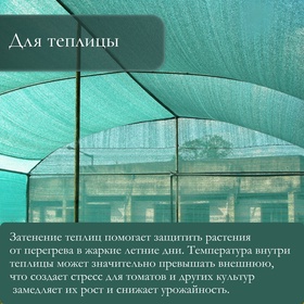 Сетка фасадная затеняющая, 3 × 50 м, плотность 35 г/м², тёмно-зелёная от Сима-ленд