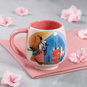 

Кружка "Чайная", бело-розовая, 0.4 л, микс