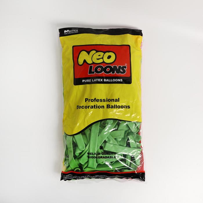 фото Шар для твистинга латексный 350", макарун, набор 100 шт., цвет нежно-зелёный neotex co