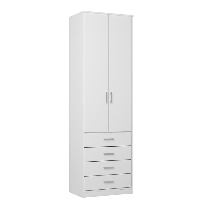 

Шкаф 2-х ств Орион с ящиками, 700х2300х450, Белый/Белый