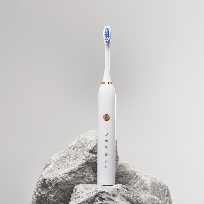 фото Электрическая зубная щётка luazon lp-005, вибрационная, 2 насадки, от акб, белая luazon home