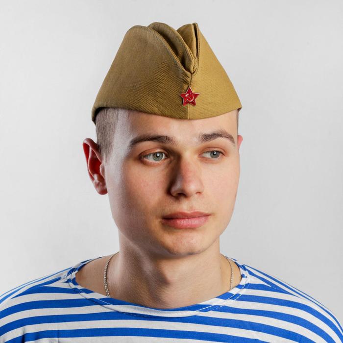 

Пилотка ГОСТ, хлопок 100%, р. 55 + термонаклейка