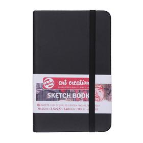

Блокнот для рисунков А6, 140 г/м², Royal Talens 90 х 140, 80 листов, твёрдая обложка, чёрная