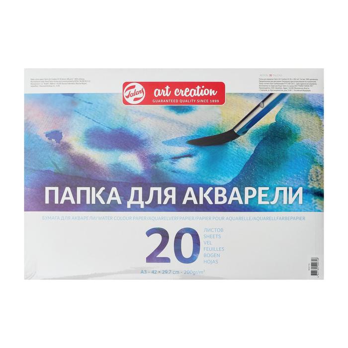 Бумага для Акварели в папке 297 х 420 А3 Royal Talens Art Creation 20 листов 200 гм мелкозернистая 264₽